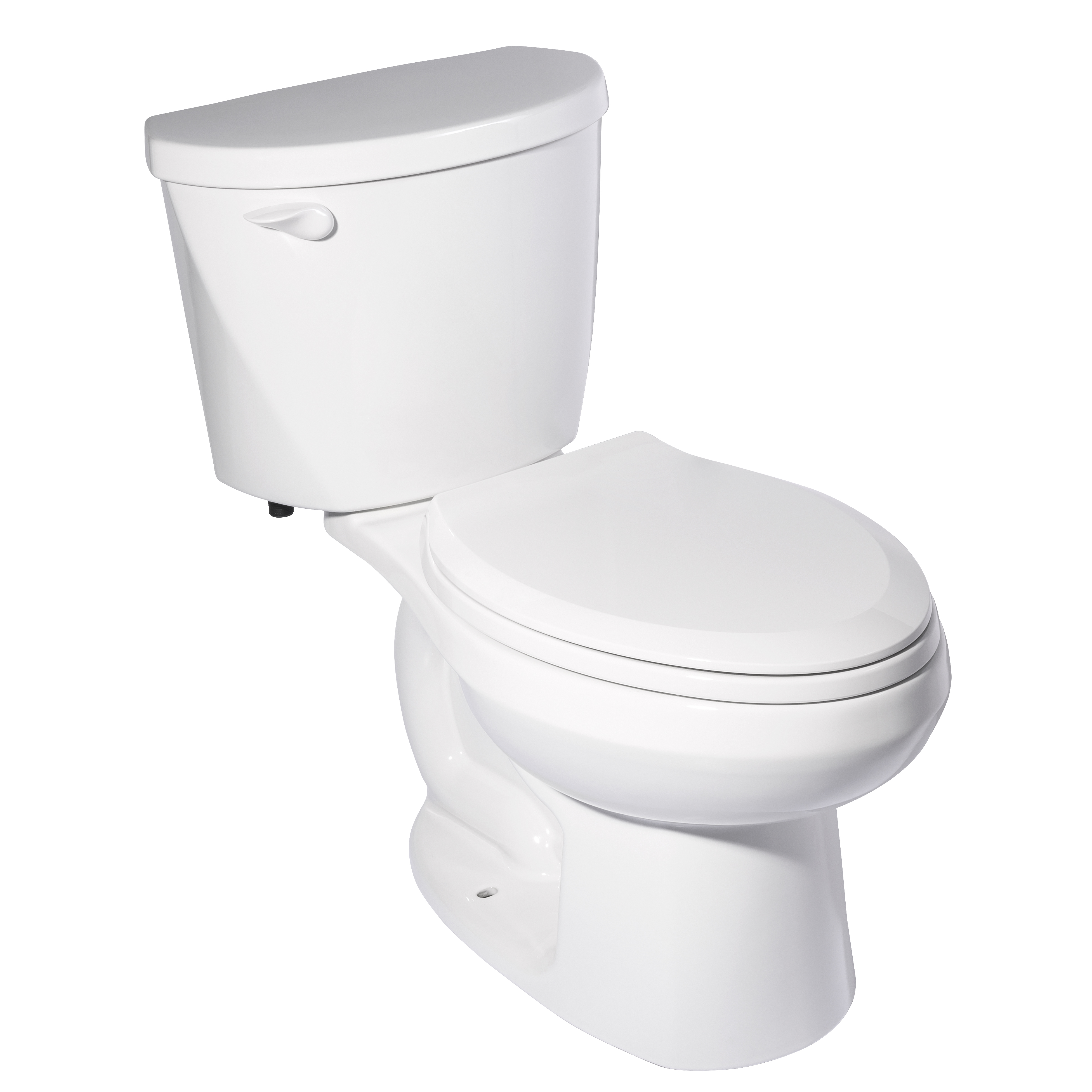 Toilette Mainstream complète allongée à hauteur régulière, deux pièces, 1,28 gpc/4,8 Lpc, avec siège et réservoir doublé